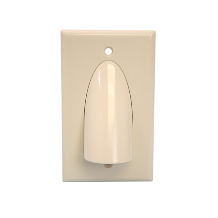 Quest Technology International Bulk Cable Wall Plate - Almond, Single-Gang VHT-8102